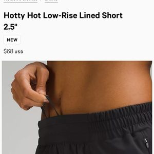 Hotty Hot 2.5” Lululemon Shorts Size 4